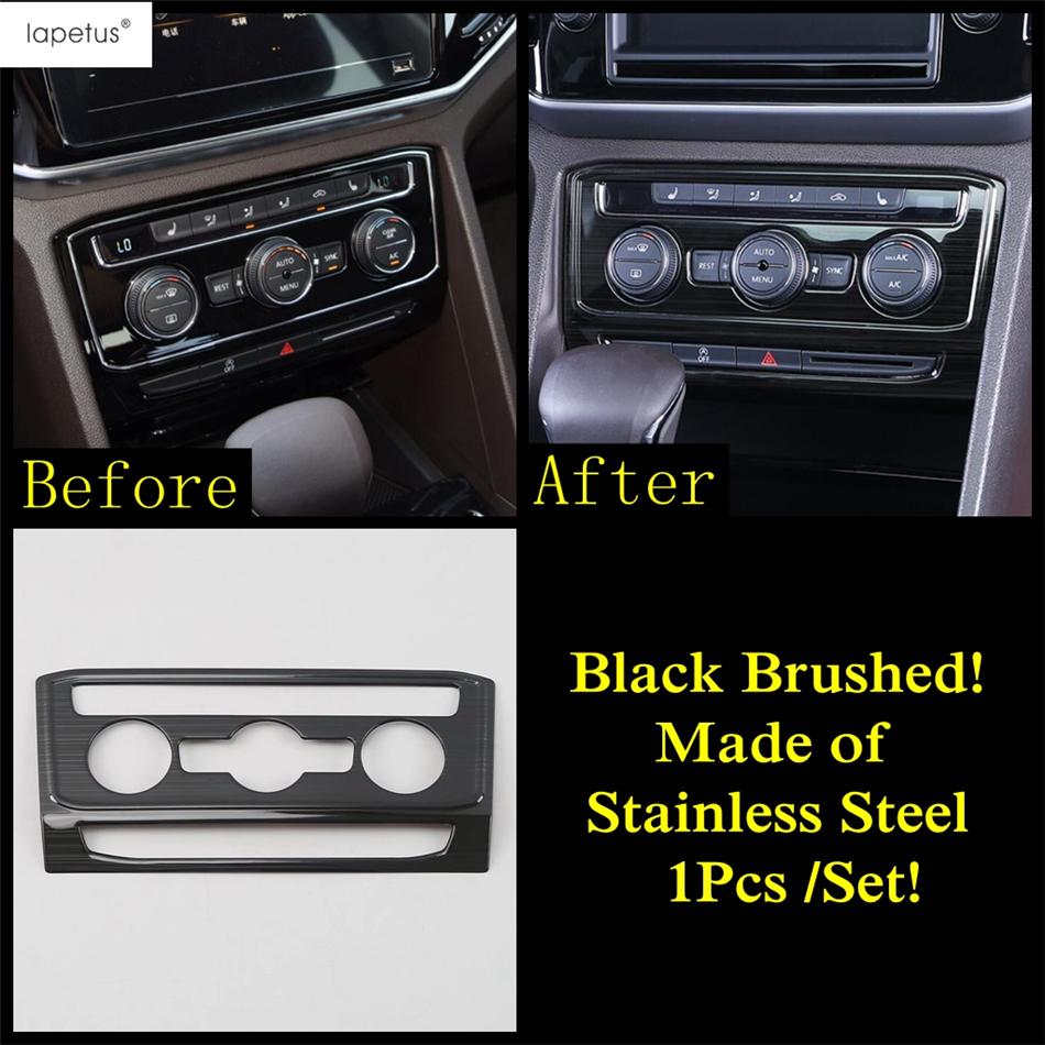 Gear Panel Strip AC Air Window Lift Cover Trim Stainless Steel Accessories Interior For VW Volkswagen Atlas / Teramont 2017-