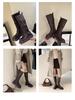 2025 A/W Black Wide Calf High-Thigh Knight Boots for Women