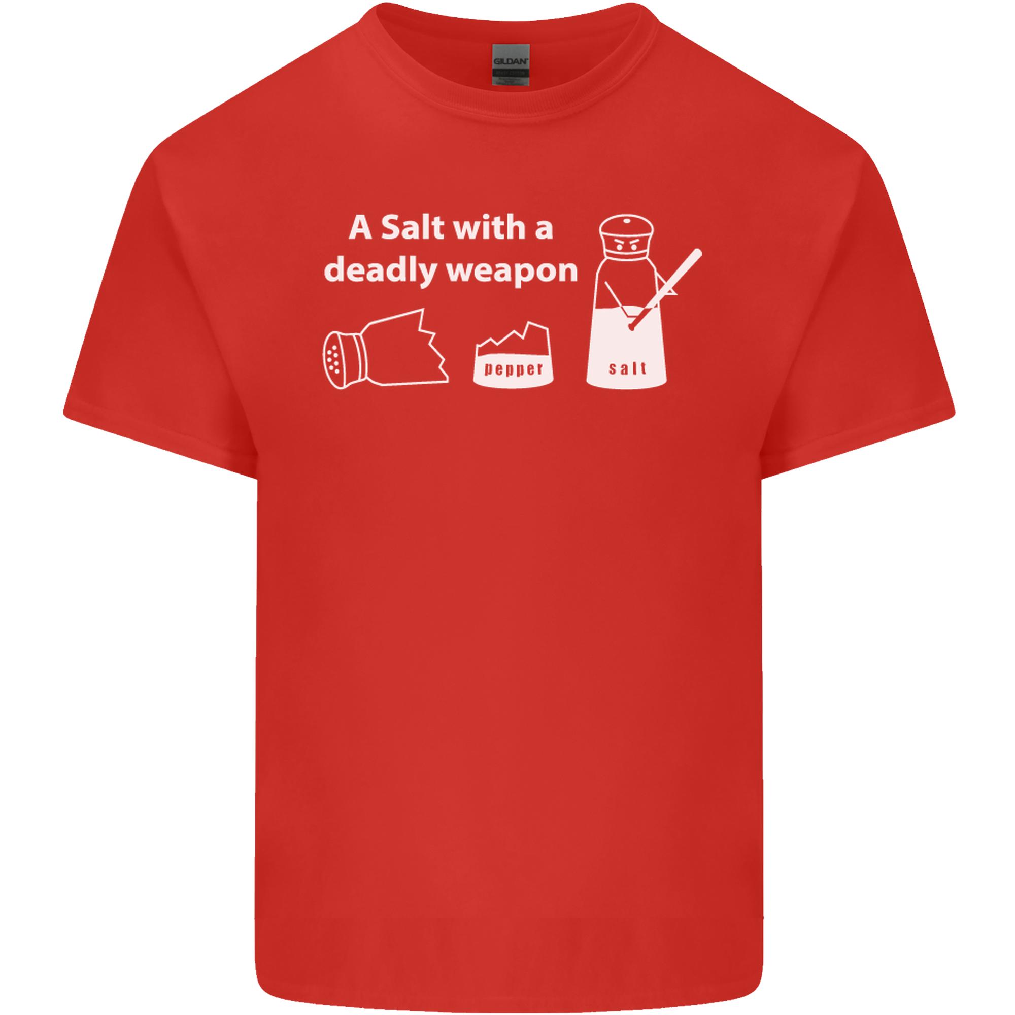 A Salt With a Deadly Weapon Funny Food Unisexs Light Cotton TShirt S