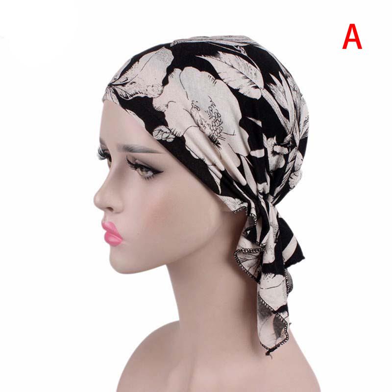 Women Muslim Turban Cancer Chemo Cap Stretch Wrap Beanie Head Scarf Cover Hats