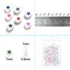 100pcs/Lot Acrylic Beads Flat Circular Shape Colorful Star Beads Loose Beads For DIY Jewelry Bracelet Necklace Accessory