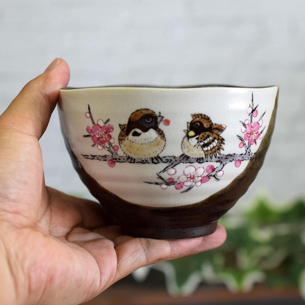 Waza no Kura Stilvolle Kutani-Keramik Reissperling Keramik Reisschale Japanisch Hergestellt Perfekt als Geburtstagsgeschenk für oder 88. Geburtstag Schüssel, Design, Schüssel,