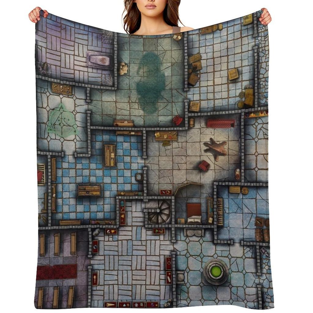 Dungeon Delve Adventure Fantasy RPG Map Throw Blanket Sofa Throw funny gift Fashion Sofas Multi-Purpose Blankets