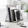 5/9 Grid Triangle Iron File Sorter Metal Desktop Book Magazine Storage Holder for Office Classroom Home Use