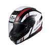 OGK KABUTO AEROBLADE6 DYNA Motorcycle and Red Full-Face Helmet, Black, White, (Size XXL)