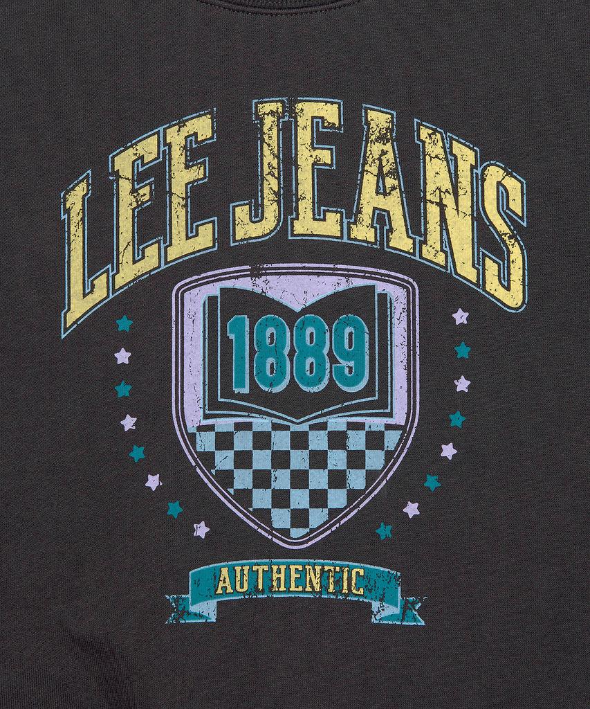 LEE Women Univ Graphic Sweatshirt Charcoal