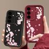 S26 Ultra Case Pink Peach Blossoms Floral Cover For Samsung Galaxy S25 S24 Ultra S23 Plus S22 S21 FE A54 A15 A35 A55 A16 A26 A36 A56 A17 A37 A57 5G
