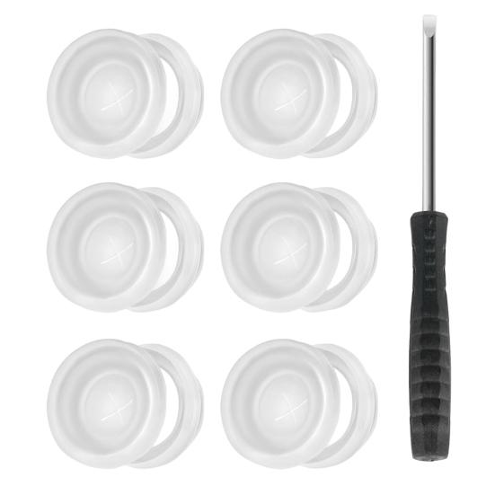 

6 шт. распределительный клапан силиконовая и пластиковая вставка с отверткой без запаха пищевые сменные аксессуары для бутылки для воды Gx 32 унции 6pcs