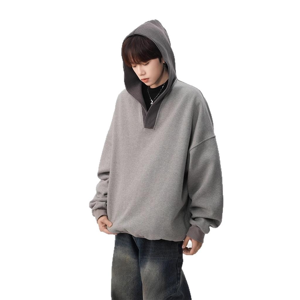 Splicing Kapuzenpullover Herren und Damen Herbst Trendiger lockerer Hoodie Freizeit-Top