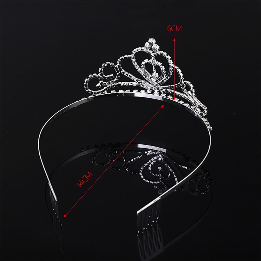 Frauen Krone Dekoration Haarspange Haarnadel Accessoire für Hochzeit Prinzessin Show