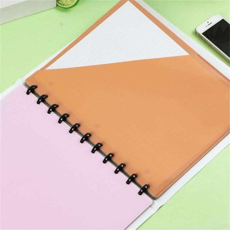 5Pcs 11 Hole Punched Binder Dividers with Pocket 3 Hole Punched Refill Paper for Binder Notebook Journal Planner