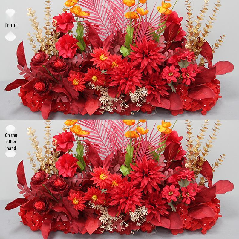 Artificial Wedding Aisle Flower Row: Table & Stage Decoration Simulation Flowers