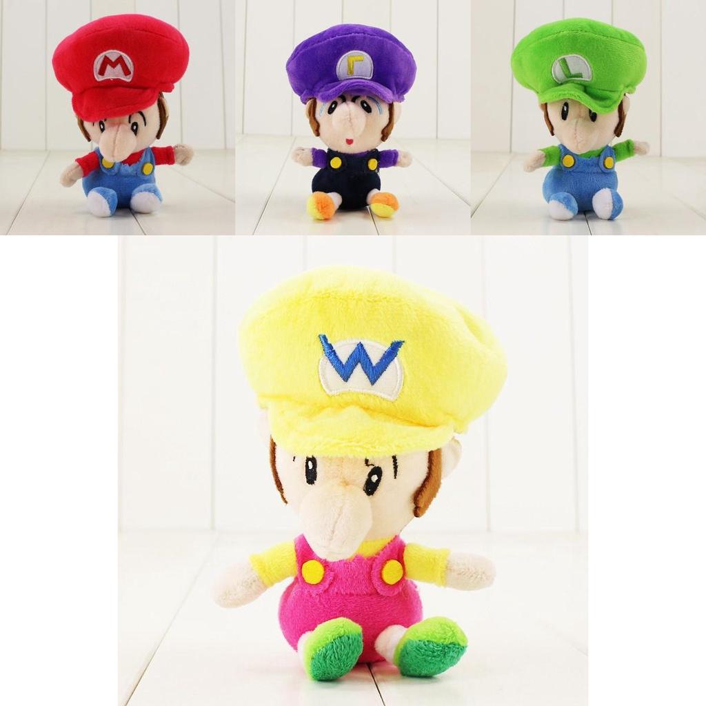 Premium Quality Super Mario Bros Baby Mario Luigi Plush Toy Stuffed Doll 6.7