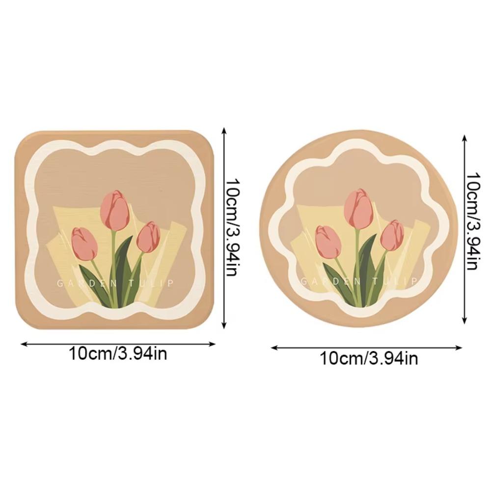 3PCS Anti-oil Heat Insulation Pad Morandi Color Dining Table Mat Kitchen Accessories Mug Mats  Home
