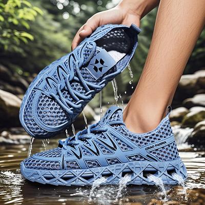 Sommer Herren Mesh Sneaker Outdoor Barfußschuhe Mann Watschuhe Atmungsaktiv Schnelltrocknend Herren Wassersneaker zapatos de playa