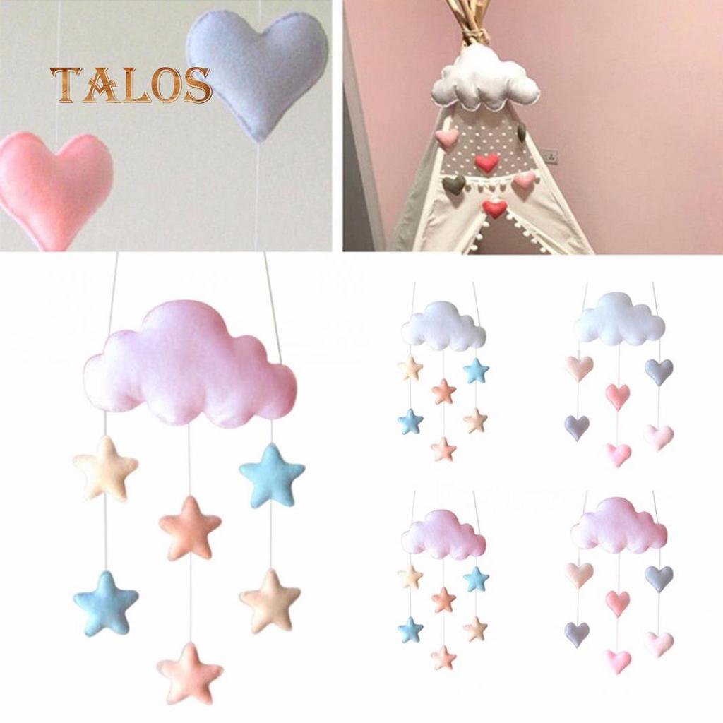 Cute Nordic Cloud Stars Hearts Baby Cloth Wall Hanging Decor Gift Photo Props Decoration