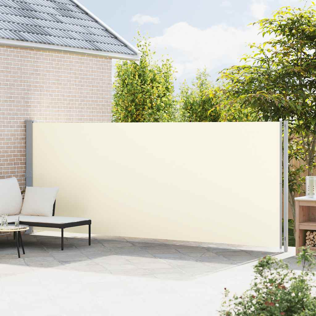 Vidaxl Retractable Side Awning for Terrace, 180 X 600 Cm, Cream