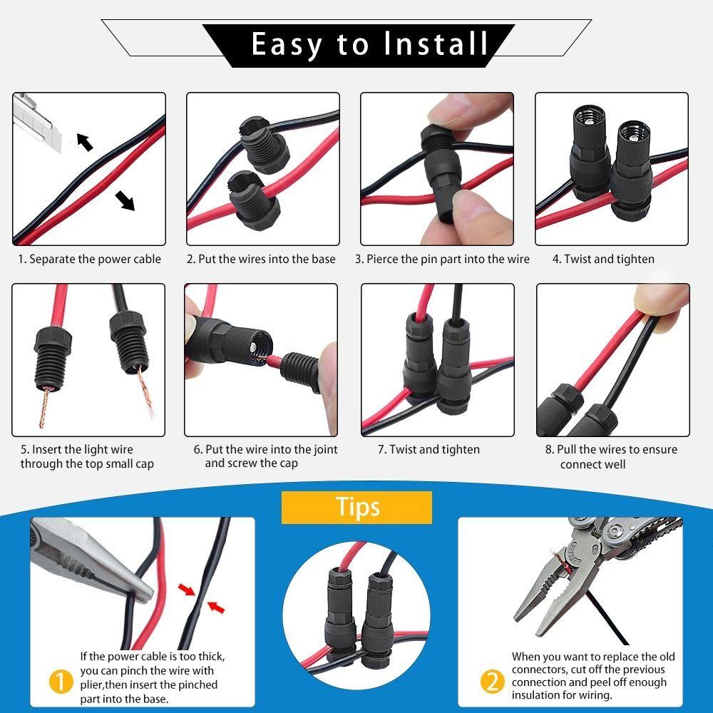 With Piercing Type Fastlock Piercing Connector Waterproof Crimp Wiring Terminal  Landscape Lights