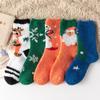 Women's Christmas Red Coral Fleece Floor Socks - Warm, Thick Autumn/Winter Trendy INS Style