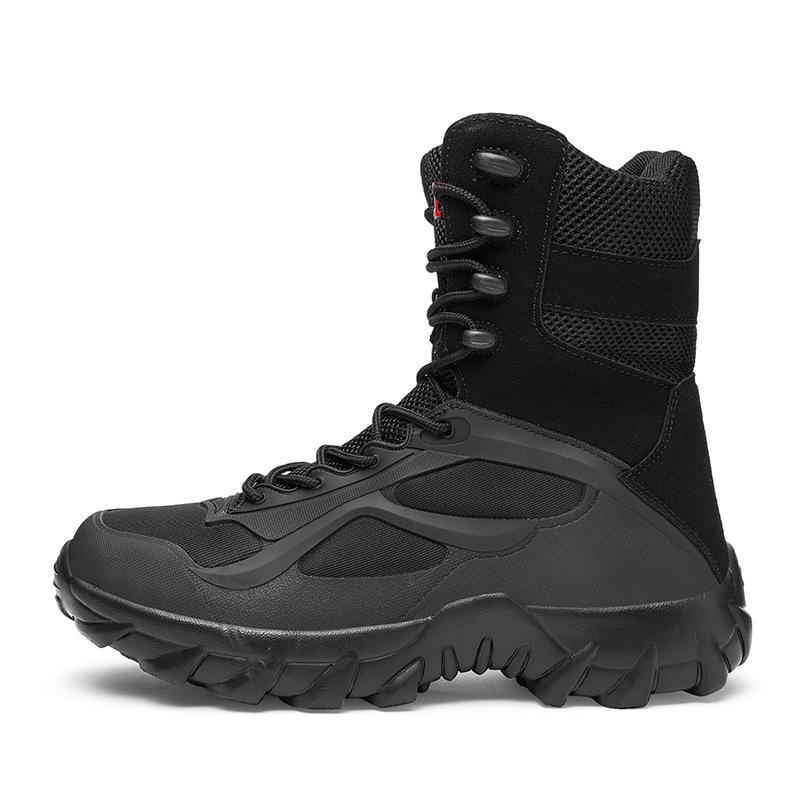 Men's Non-Slip High-Top Outdoor Tactical Combat Boots for Hiking & Mountaineering