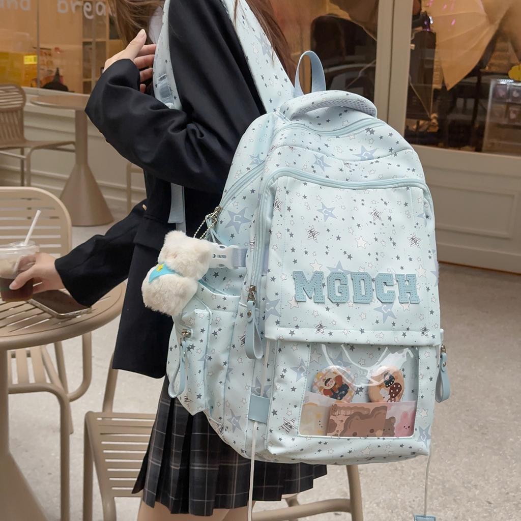 Schoolbag high value ins niche schoolbag for female junior high school students large capacity lightweight backpack for girls high school travel