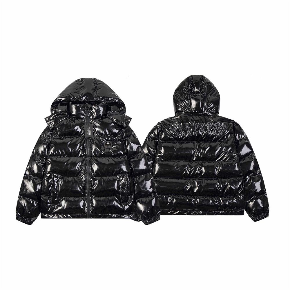 Trapstar Men's Winter Embroidered Hooded Down Jacket - American Street Hip Hop Style