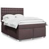 Maison Exclusive - Sommier À Lattes De Lit Avec Matelas Marron Foncé 140x190 Cm
