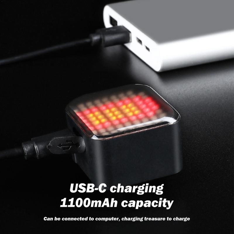 Gece Sürüşü İçin Bisiklet Arka Lambası Arka Kırmızı Işık Led Ebike Arka Lambası Akıllı ve Yaratıcı USB Şarj Fren Algılama 8