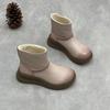 Baumwollschuhe, Schneestiefel mit dicker Sohle, Warme Baumwollstiefel mit Fleecefutter, Lässige Damenstiefel