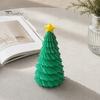 Star Topper Tree Statue 3D Printed Christmas Figurine, Yellow Statue, Mini Small Ornament Decoration for Home Office, Gift Xmas Holiday Party