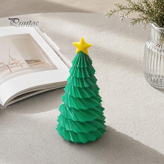 Star Topper Tree Statue 3D Printed Christmas Figurine, Yellow Statue, Mini Small Ornament Decoration for Home Office, Gift Xmas Holiday Party