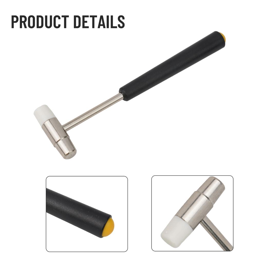 Double Face Soft Tap Rubber Hammer Hand Tool Non-Slip Handle For Leather Jewelry Craft Woodwork Watch Repairs