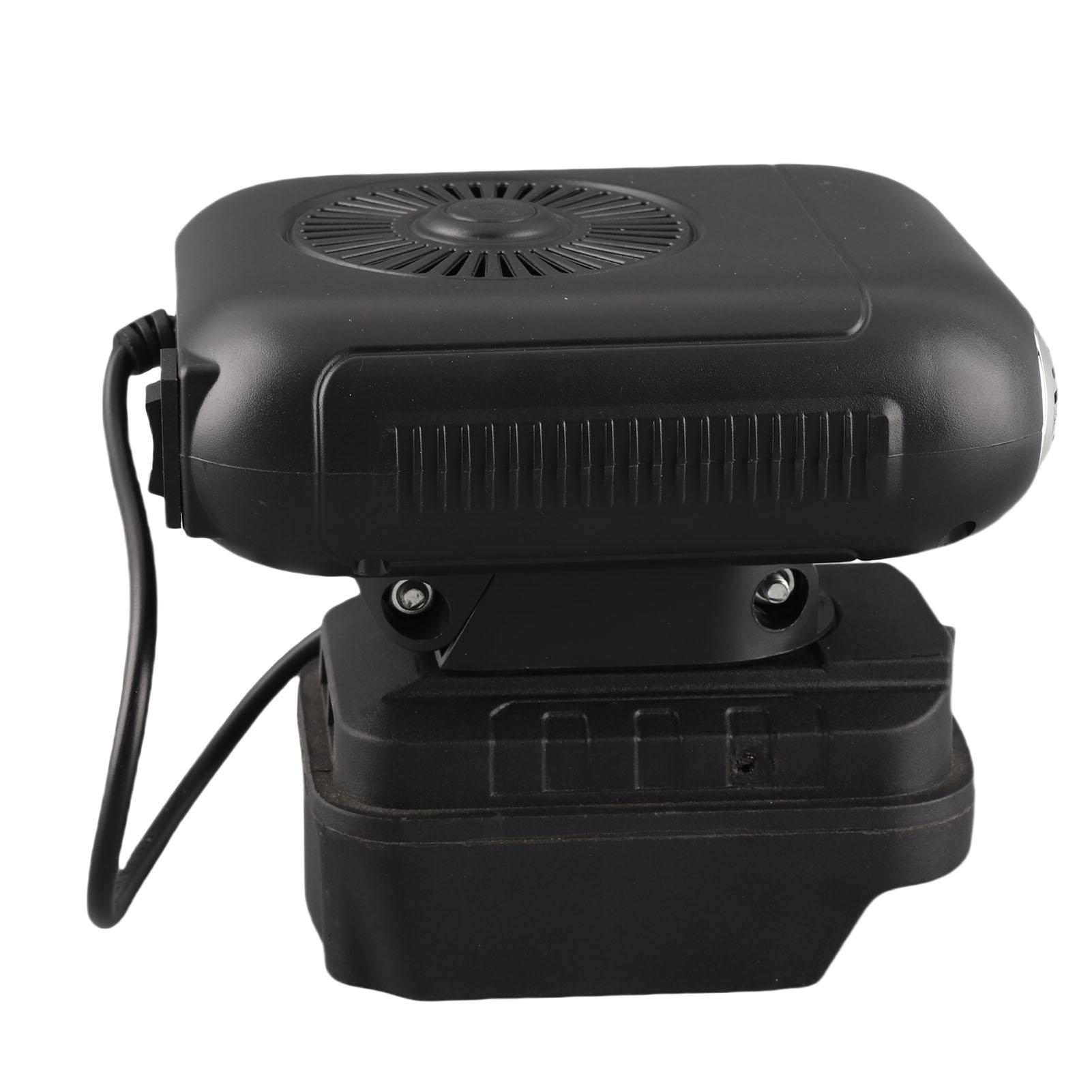 

Battery Powered Heater 90 Degree Flip 2 Temperatures 2xUSB Portable Space Heater for BL1830 BL1850 BL1840 BL1845 BL1815