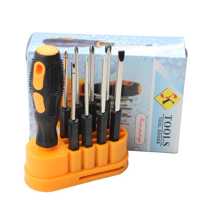 1PC Eight-in-one Screwdriver Cross One-word Screwdriver Household Combination Tool Set Dual-purpose Small Screwdriver Plum Blossom Flat Mouth
