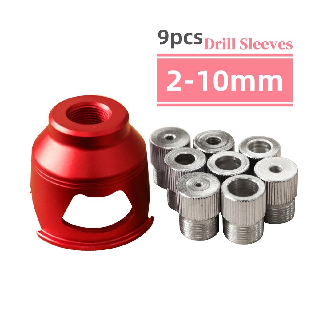Vertical Drill Guide Doweling Jigs Kit 2-10mm/6,8,10mm Drill Positioning Aluminum Straight Angled Guide Locator Hole Puncher Too