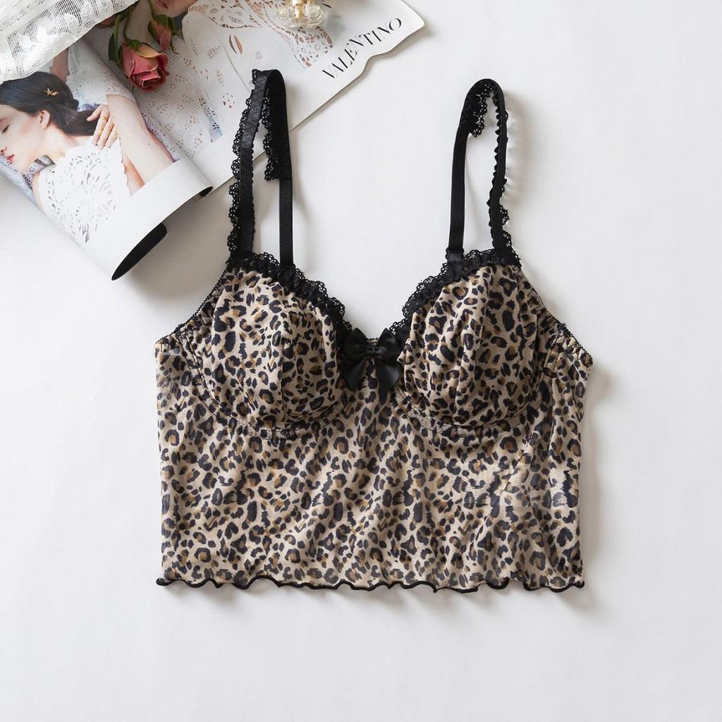 Sexy Leopard Print Slim Fit Women's Sling Top - European & American Style