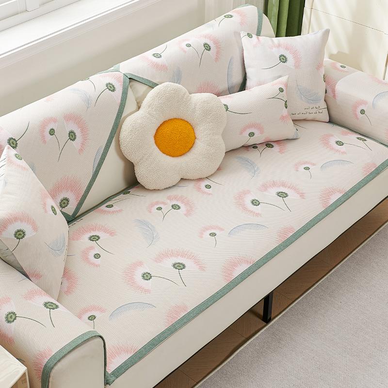 Non-Slip Sofa Seat Cushion Cloth Cushion Sofa Cushion Ice Sofa Slipcover Summer Mat