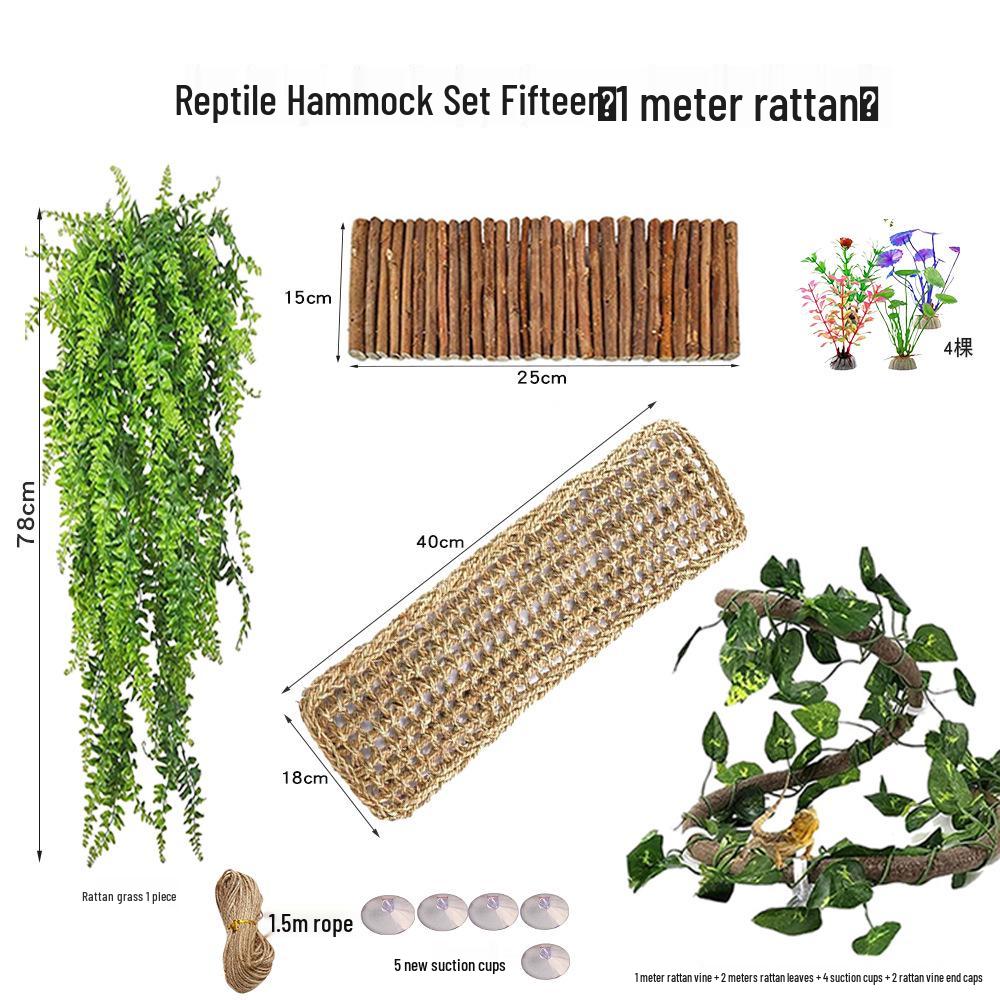 Reptile Habitat Decor: Simulation Vine with Lizard, Chameleon, Snake & Gecko Climbing Features