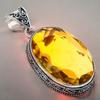 Citrine Gemstone Handmade 925 Sterling Silver Jewelry Pendant 2.17" AH-845