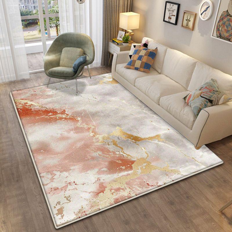 Simple Style Room Decoration Aesthetic Bedroom Carpet Non-slip Modern Living Room Rug Cloakroom Decoration Home Mats Easy Clean