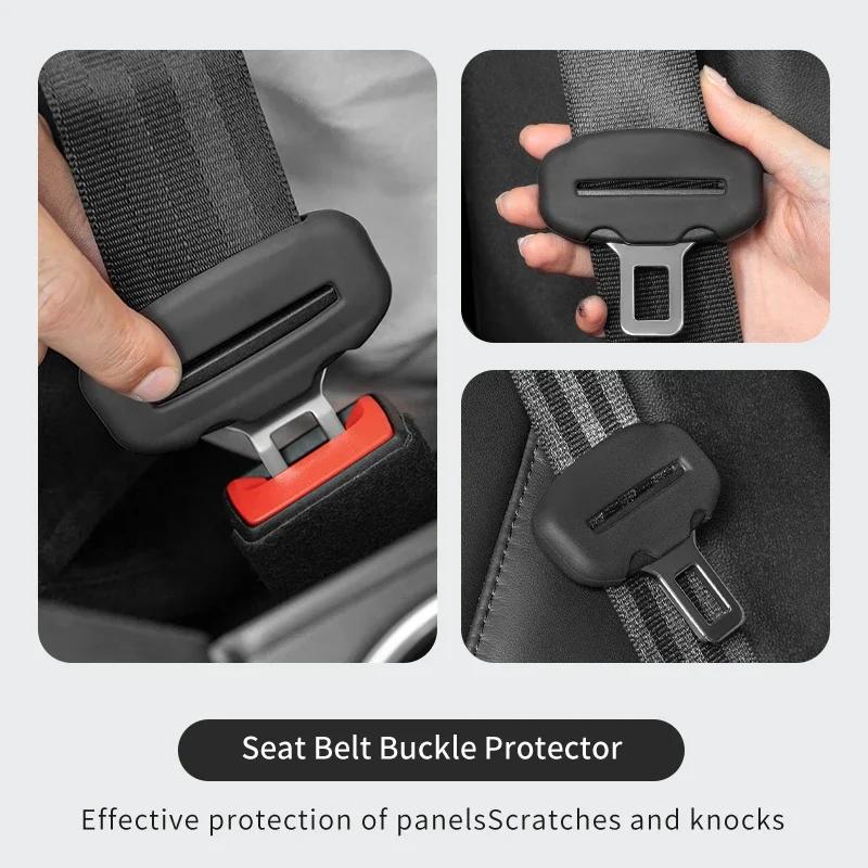 Car Sticker 2025 Hot Silicone Car Seat Belt Buckle Cover For BMW G30 G20 F30 F10 G01 X1 X2 X3 X4 X5 X6 X7 Anti-Scratch Auto Safe
