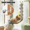 Cat Interactive Toy Intelligent Motion Activated Wack A Worm Post Toy With Tail Automatic Emerging from The Hole Teasing Cat Toy