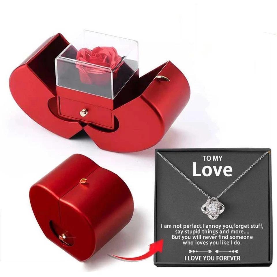 Four-Leaf Clover Love Letter Pendant Necklace - Perfect for Valentine's, Christmas, or Holiday Gifts