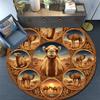 Cartoon Print Round Area Rug,Carpet Rug for Living Room Bedroom Sofa Playroom Decor,Non-slip Floor Mat