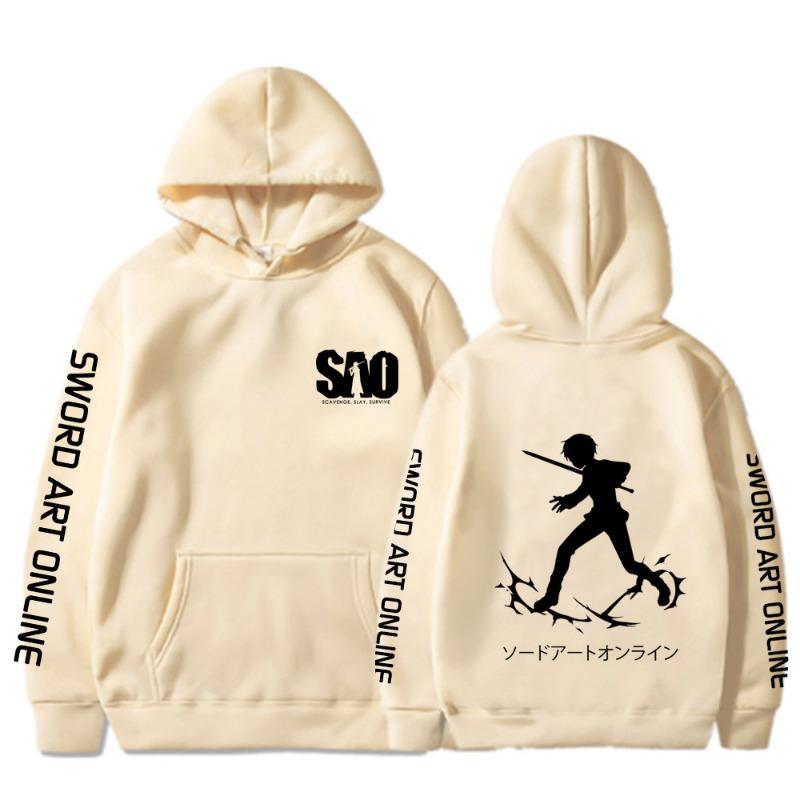 Sword Art Online Japanese Animation Men's Hoodies Boys Harajuku Girls Hip Hop Pullover Fancy Music Gift Sweatshirt