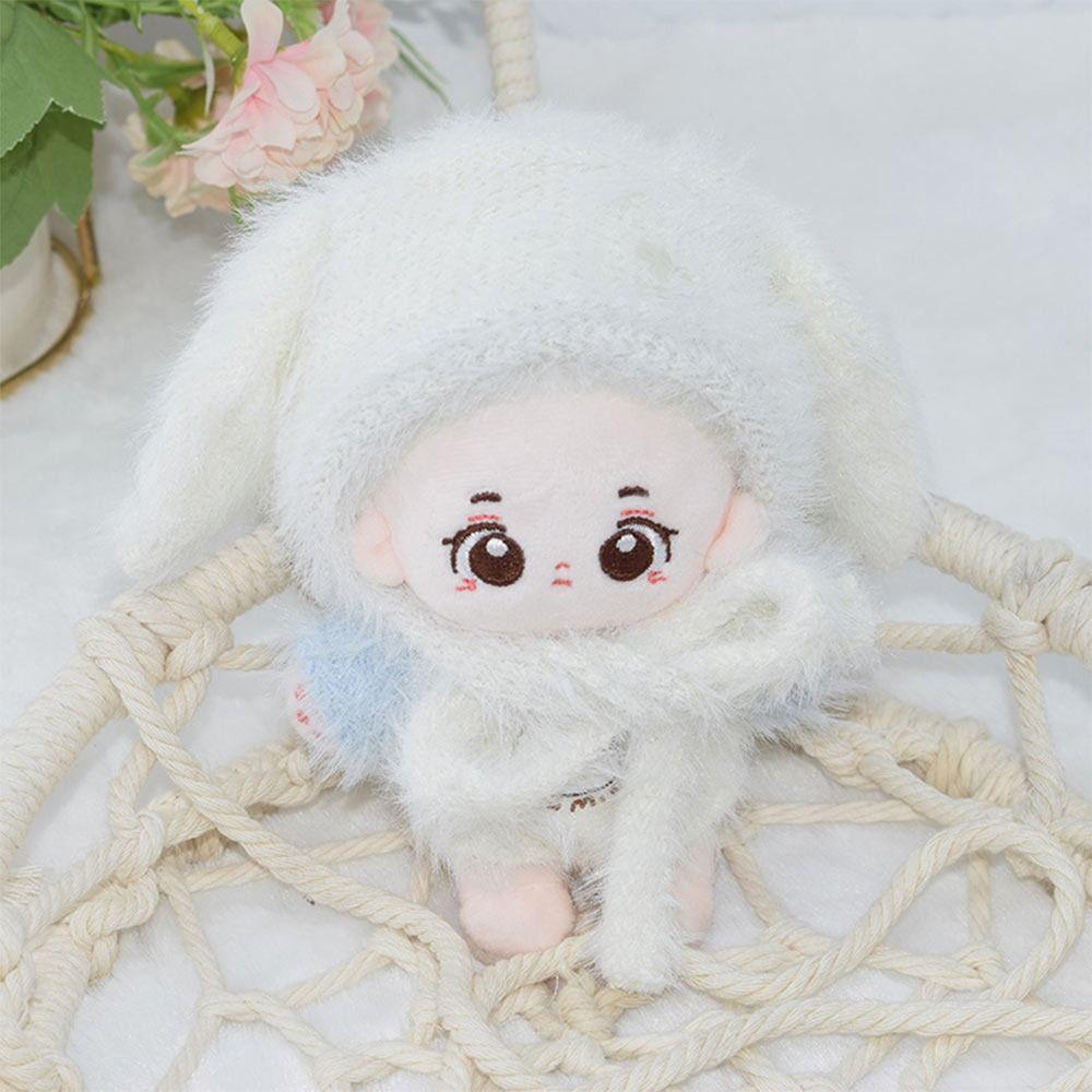 10cm Miniature Cap Pajamas Blue White Replacement Outfit Toy Doll Clothes  Cotton Stuffed Doll