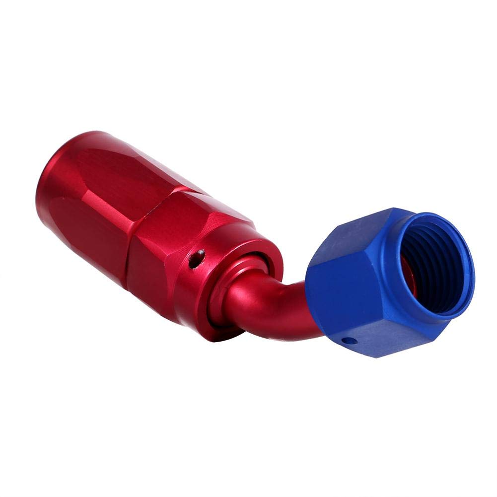 Fuel Line Hose End, AN6 Racing /Fuel Line Hose End Swivel Male Fitting Adapter Blue Red Color (AN645°) Cooler