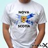 Nova Scotia Flag - White Kids Boys T-Shirt Top Canada Design - S S Kids Baby Sizes