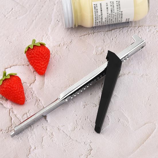 1/2 st flasköppnare rostfritt stål justerbart grepp halkfritt handtag lätt att dra burköppnare kök verktyg för äldre