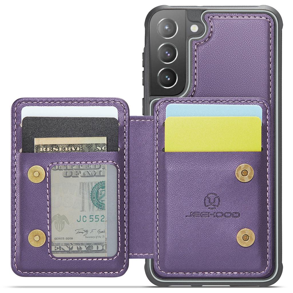 For Samsung Galaxy S21+ 5G Case Leather Mobile Cover with Detachable Magnetic Card Bag